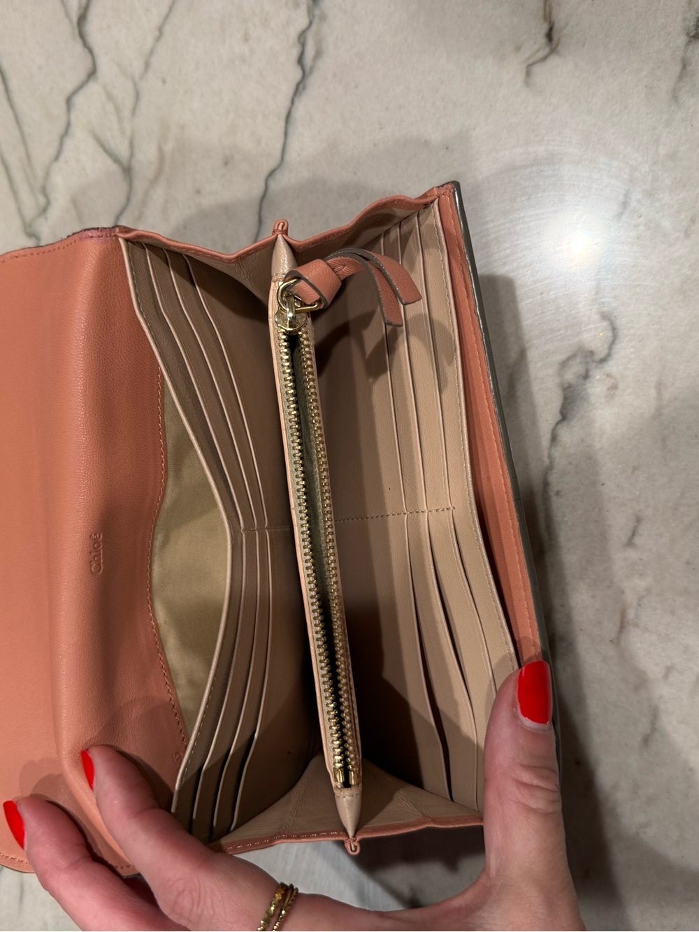 Chloé Georgia Pink Long Wallet Double Flap Gold Hardware Full Set Authentic 2013 - Picture 13 of 16